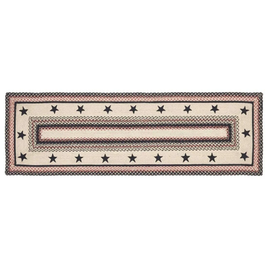 Outlet β¨ VHC Brands Colonial Star Jute Rug/Runner Rect W/ Pad 22x72 - 2' X 6' Runner π