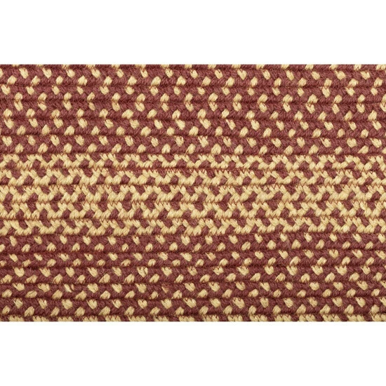 Deals π₯ VHC Brands Burgundy Tan Jute Rug Oval Stencil Stars W/ Pad 20x30 - 2' X 3' Oval π - Image 3