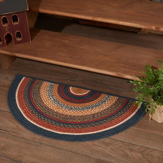 Flash Sale β€οΈ VHC Brands Stratton Jute Rug Half Circle W/ Pad 16.5x33 - 16.5" X 33" π₯°