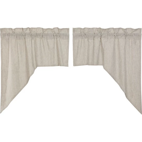 Deals ⭐ VHC Brands Hatteras Seersucker Blue Ticking Stripe Swag Set Of 2 36x36x16 - Swag 36x36x16 - Swag 36x36x16 ❤️ - Image 2