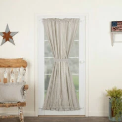 Brand new π VHC Brands Hatteras Seersucker Blue Ticking Stripe Door Panel 72x40 - Door Panel 72x40 - Door Panel 72x40 π₯