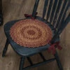 Hot Sale 😉 VHC Brands Burgundy Tan Jute Chair Pad Set Of 6 🎁