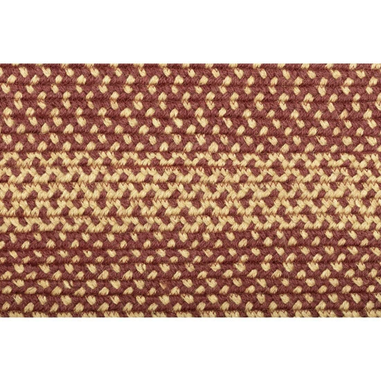 Hot Sale β¨ VHC Brands Burgundy Tan Jute Rug Half Circle Stencil Stars W/ Pad 16.5x33 - 16.5" X 33" Half Circle π€© - Image 3