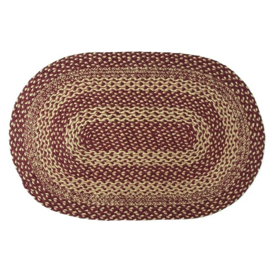 Top 10 π VHC Brands Burgundy Tan Jute Rug Oval W/ Pad 24x36 - 2' X 3' Oval β