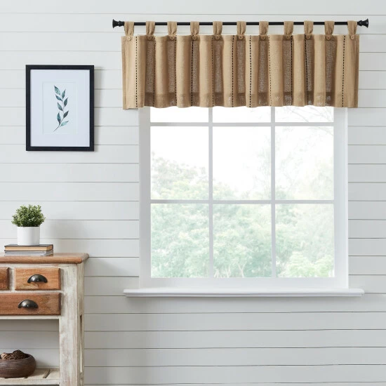 Hot Sale π VHC Brands Stitched Burlap Natural Valance 16x90 - M π