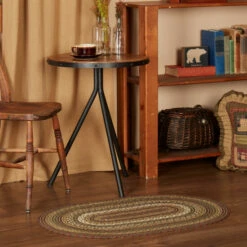 Best deal 👍 VHC Brands Tea Cabin Jute Rug Oval W/ Pad 24x36 - 2' X 3' Oval 🔔