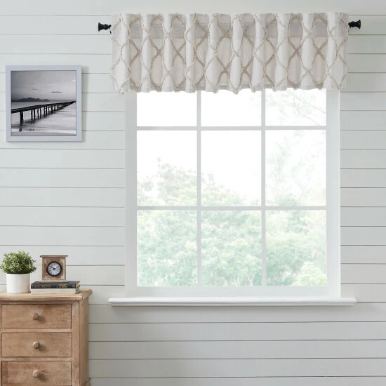 Coupon β VHC Brands Frayed Lattice Oatmeal Valance 16x90 - M π