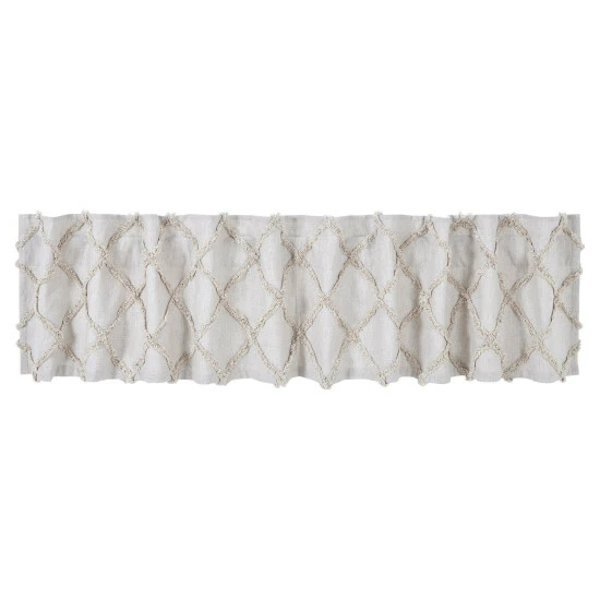 Coupon β VHC Brands Frayed Lattice Oatmeal Valance 16x90 - M π - Image 2