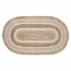Best Sale 😉 VHC Brands Natural & Creme Jute Rug Oval W/ Pad 27x48 - 3'6" 😉