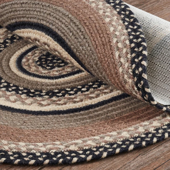Discount π₯° VHC Brands Sawyer Mill Charcoal Creme Jute Rug Oval W/ Pad 24x36 - 3'6" π€© - Image 3