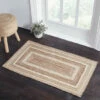 Best reviews of 😀 VHC Brands Natural & Creme Jute Rug Rect W/ Pad 27x48 - 3'6" 🔥