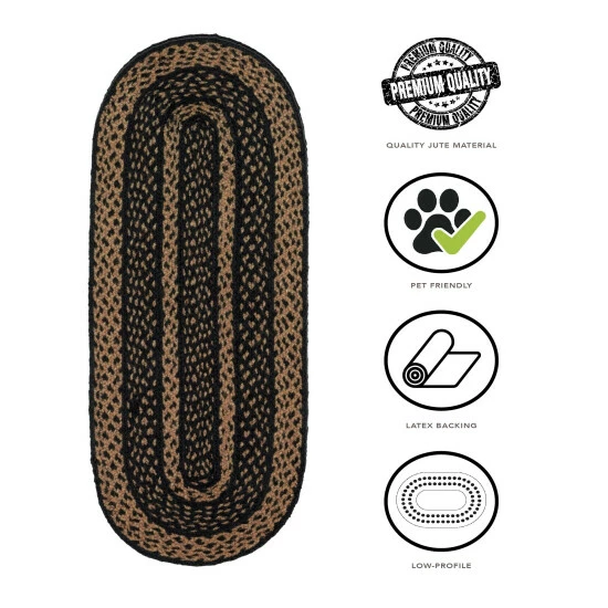 Wholesale β€οΈ VHC Brands Beckham Jute Stair Tread Oval Latex 8.5x27 π - Image 4