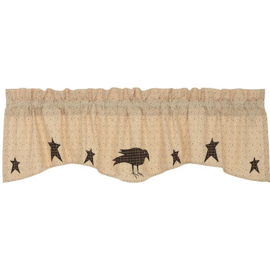 Deals π VHC Brands Kettle Grove Applique Crow And Star Valance 16x60 - Valance 16x60 π - Image 4