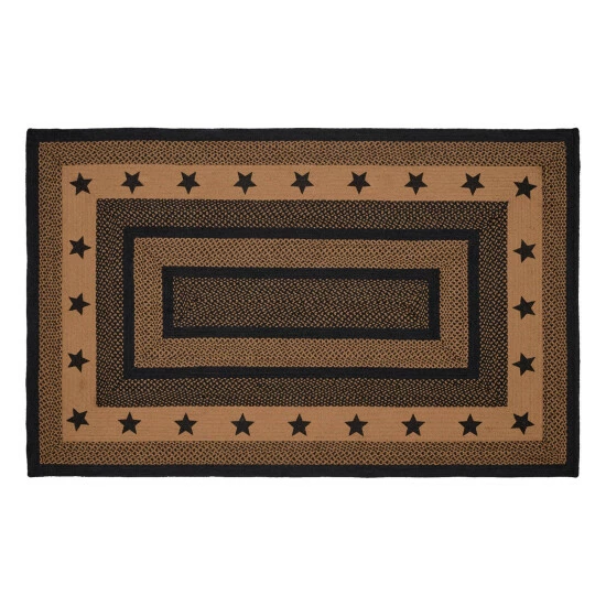 Best Sale β¨ VHC Brands Farmhouse Jute Rug Rect Stencil Stars W/ Pad 60x96 - 5' X 8'/Surplus π - Image 2