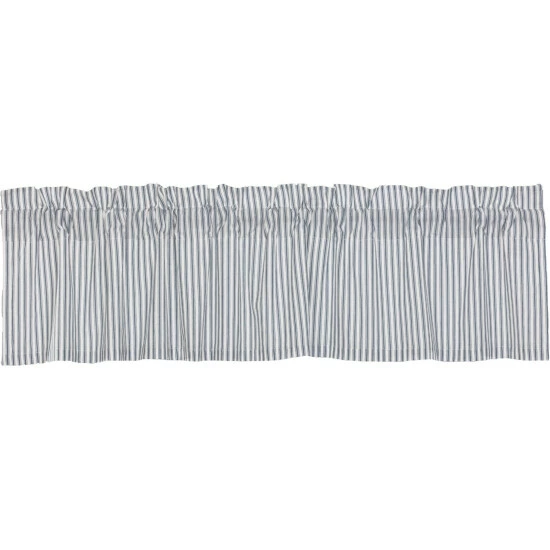 Buy β VHC Brands Sawyer Mill Ticking Stripe Valance Dark Creme/coal Black π - Image 3