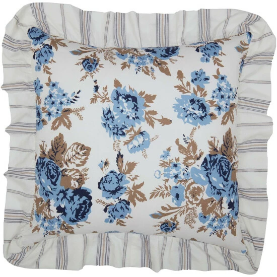 Wholesale β VHC Brands Annie Blue Floral Ruffled Pillow 18x18 π - Image 2