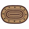 Cheap 🌟 VHC Brands Potomac Jute Rug Oval Stencil Stars W/ Pad 20x30 - 20" X 30" Oval 👏