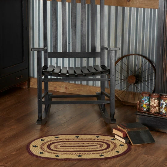 Cheap π VHC Brands Potomac Jute Rug Oval Stencil Stars W/ Pad 20x30 - 20" X 30" Oval π - Image 2