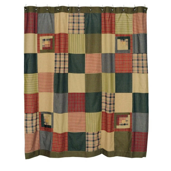 Best reviews of π VHC Brands Tea Cabin Shower Curtain Patchwork 72x72 βοΈ - Image 3