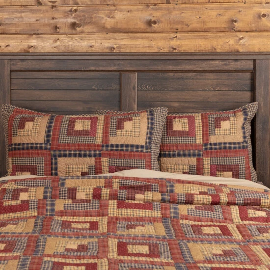 Brand new π VHC Brands Red Rustic Bedding VHC Millsboro Sham Cotton Patchwork π§¨