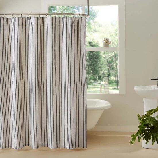 Top 10 βοΈ VHC Brands Kaila Ticking Stripe Shower Curtain 72x72 π - Image 2