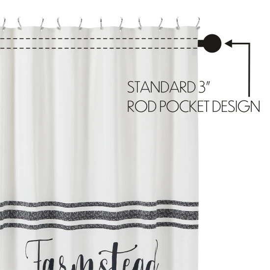 Best deal π₯° VHC Brands Sawyer Mill Black Farmstead Shower Curtain 72x72 β - Image 2