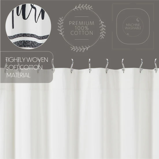 Best deal π₯° VHC Brands Sawyer Mill Black Farmstead Shower Curtain 72x72 β - Image 3