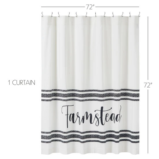 Best deal π₯° VHC Brands Sawyer Mill Black Farmstead Shower Curtain 72x72 β - Image 4