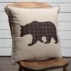 Best Pirce ✨ VHC Brands Wyatt Bear Applique Pillow 18x18 ✔️