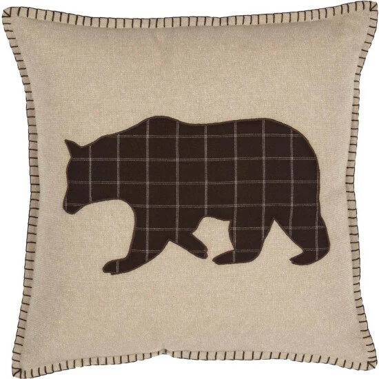 Best Pirce ✨ VHC Brands Wyatt Bear Applique Pillow 18x18 ✔️ - Image 2