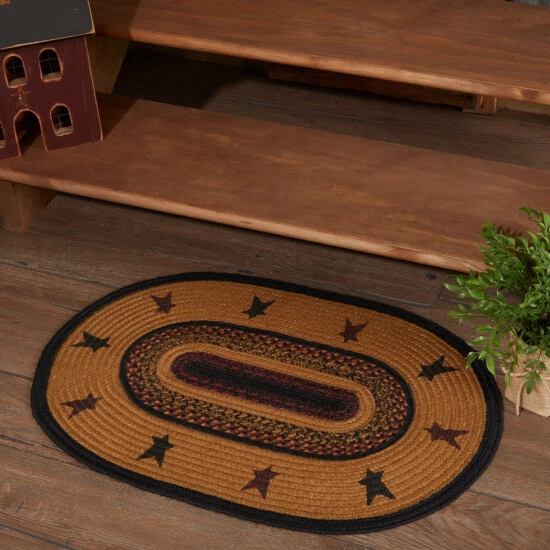 Brand new π― VHC Brands Heritage Farms Star Jute Rug Oval W/ Pad 20x30 - 20" X 30" π§¨