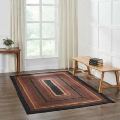 Hot Sale 🧨 VHC Brands Heritage Farms Jute Rug Rect W/ Pad 60x96 - 3'6" ⌛