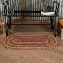 Discount 💯 VHC Brands Cider Mill Jute Rug Oval W/ Pad 27x48 - 27" X 48" Oval 🔥