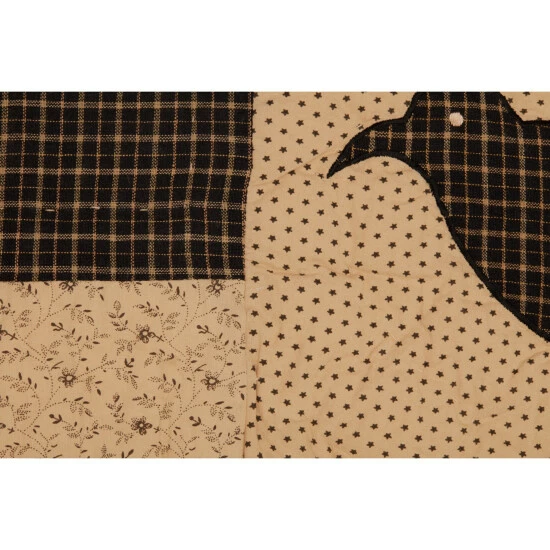 Best Pirce βοΈ VHC Brands Kettle Grove Applique Crow And Star Quilted Throw 60x50 π₯° - Image 3
