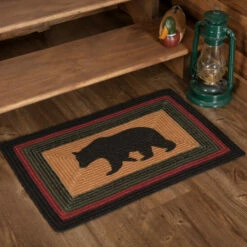Best reviews of 🤩 VHC Brands Wyatt Stenciled Bear Jute Rug Rect W/ Pad 20x30 - 20" X 30" 😉