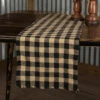 Best Pirce ⭐ VHC Brands Burlap Black Check Fringed Runner 😉