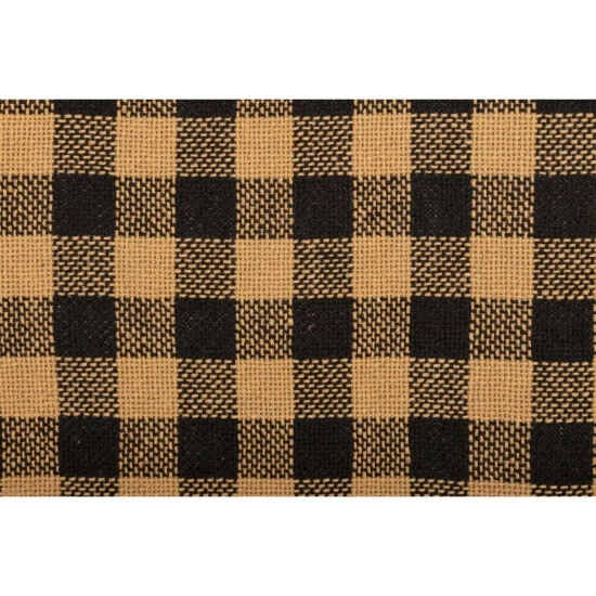 Best Pirce β VHC Brands Burlap Black Check Fringed Runner π - Image 3