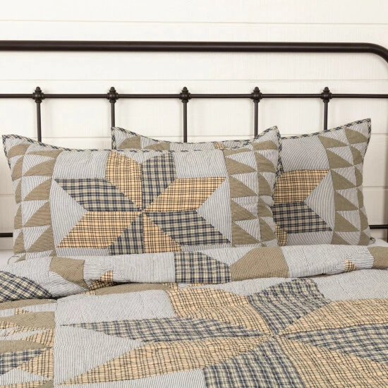 Cheapest π VHC Brands Dakota Star Farmhouse Blue King Sham 21x37 β€οΈ - Image 3