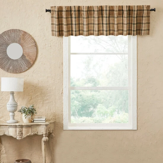Best Sale ⭐ VHC Brands Cider Mill Plaid Valance 16x90 - M ❤️