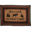 Best reviews of 🛒 VHC Brands Cumberland Stenciled Moose Jute Rug Rect Welcome To The Cabin - 5'x8' 🧨