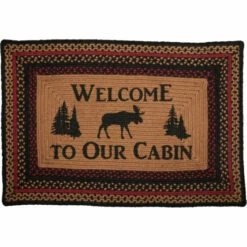 Best reviews of 🛒 VHC Brands Cumberland Stenciled Moose Jute Rug Rect Welcome To The Cabin - 5'x8' 🧨