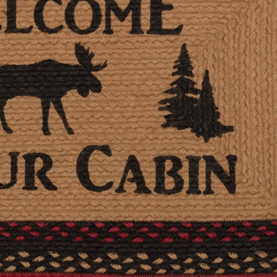 Best reviews of π VHC Brands Cumberland Stenciled Moose Jute Rug Rect Welcome To The Cabin - 5'x8' 𧨠- Image 3