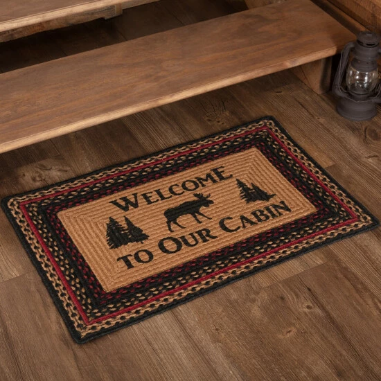 Best reviews of π VHC Brands Cumberland Stenciled Moose Jute Rug Rect Welcome To The Cabin - 5'x8' 𧨠- Image 4
