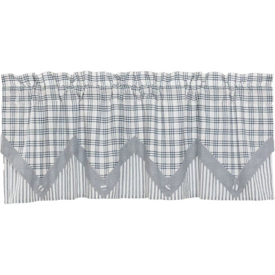 Best reviews of β¨ VHC Brands Sawyer Mill Layered Valance Denim Blue/soft White π₯ - Image 3