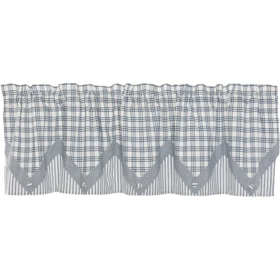 Best reviews of β¨ VHC Brands Sawyer Mill Layered Valance Denim Blue/soft White π₯ - Image 5