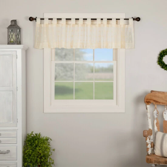 Best Pirce π VHC Brands Willow Tab Top Valance Creme π - Image 4