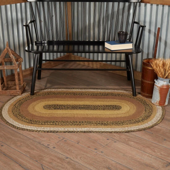 Brand new π VHC Brands Kettle Grove Jute Rug Oval W/ Pad 36x60 - 3' X 5' Oval π - Image 2