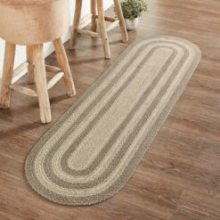 Promo 😀 VHC Brands Cobblestone Jute Rug/Runner Oval W/ Pad 22x72 - 2' X 6' Runner 🤩