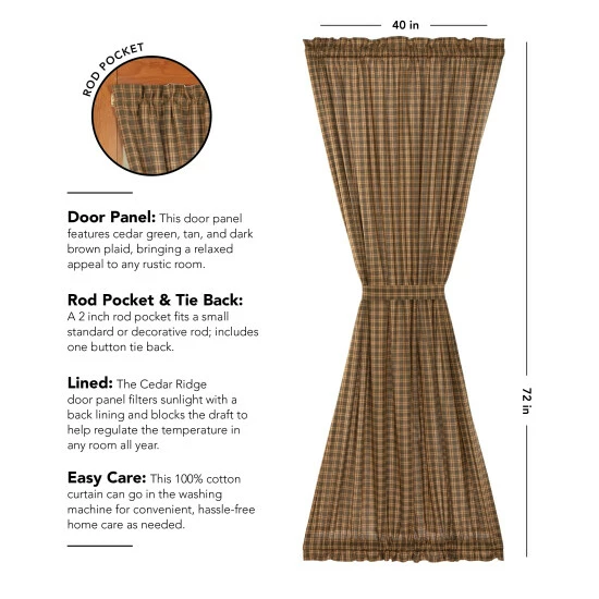 Best deal β VHC Brands Cedar Ridge Door Panel 72x40 - Door Panel 72x40 - Door Panel 72x40 π - Image 3