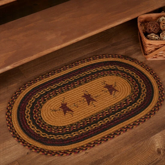 Flash Sale π VHC Brands Heritage Farms Star And Pip Jute Rug Oval W/ Pad 20x30 - 20" X 30" β€οΈ - Image 2